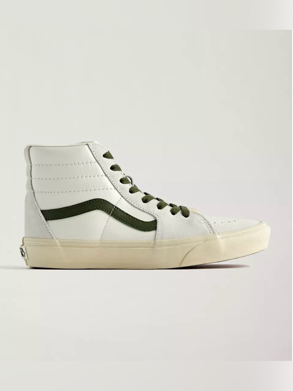 Vans Vintage Pop Sk8-Hi, Marshmallow/Turtle Dove White Leather High-top Sneakers